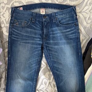 True Religion Dark Blue Straight Leg Jeans